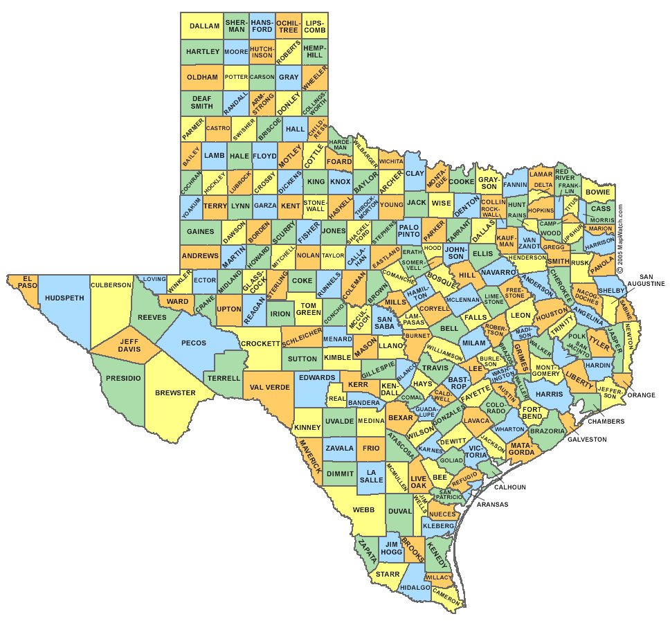 County Map Texas