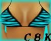 C8K Blue Tiger Bikini Top