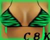C8K Green Tiger Bikini Top
