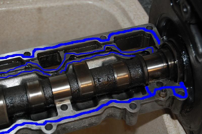 Sealing the camshaft carrier to the head where to apply sealant? MG