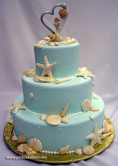 Beach Themed Wedding Cakes on Wedding Cakes Tier Beach Theme