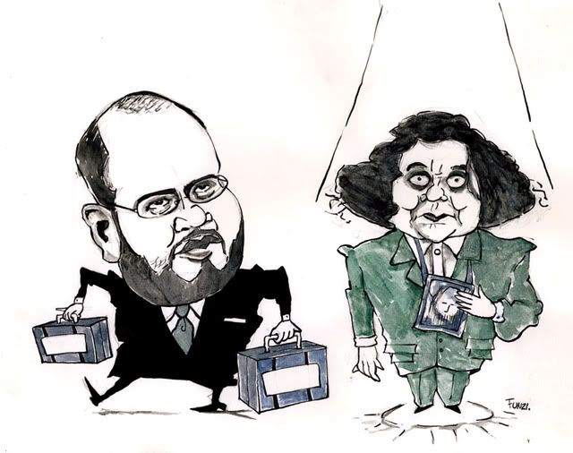 VELA NOVA Caricatura de El FUnzi, publicada en Performance 86