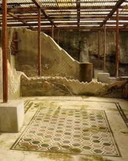 villa dei papiri, mosaic floor
