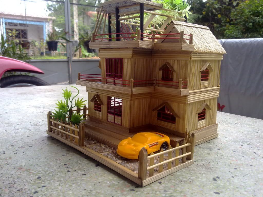 Mo+Hinh+Nha+Dep Bình Dương - Mô hình nhà = tăm tre . Cực hấp dẫn