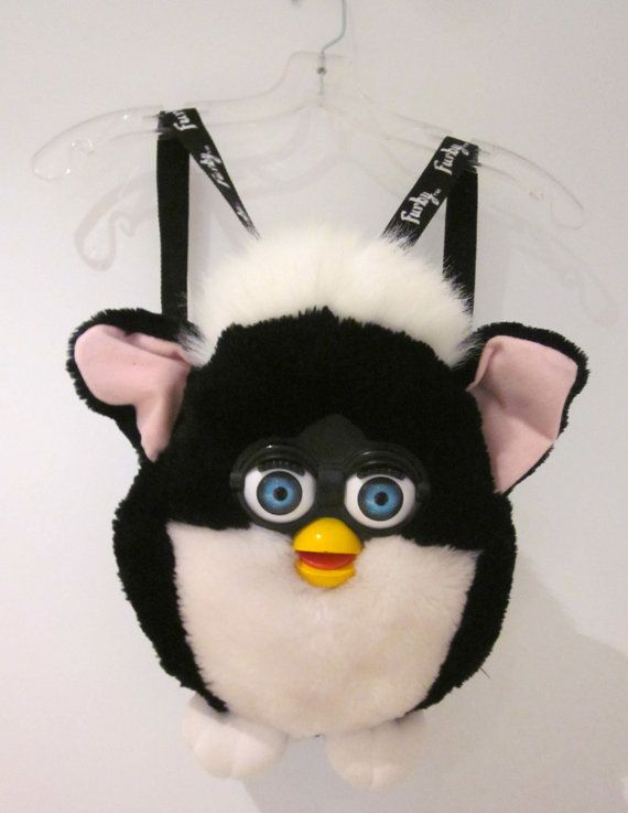 Original Vintage 90s Rare FURBY Backpack RAVE Fluffy Festival Bag eBay