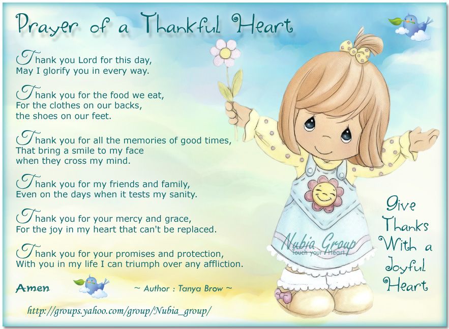 * Nubia_group Inspiration *: Prayer of a Thankful Heart