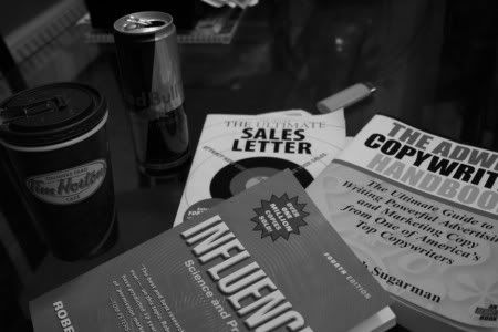 Copywriting; Red Bull, Coffee, Books