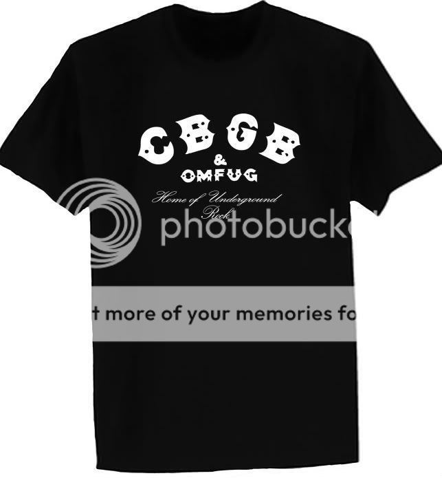 CBGB omfug t shirt music punk rock band L XL 2X 3X  