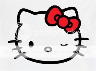 Hello Kitty white T shirt special gift wink with bow  