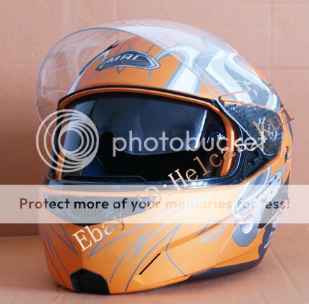 Motorrad Klapphelm Integralhelm Orange MATT S M L XL