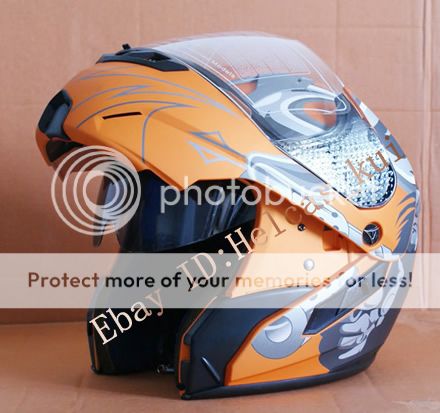 Motorrad Klapphelm Integralhelm Orange MATT S M L XL