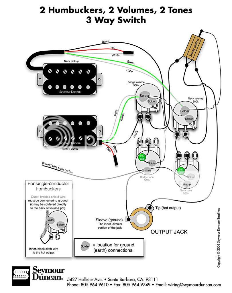 HELP!! Wiring Problem Seymour Duncan pickups - Gibson ... gibson wiring diagrams 