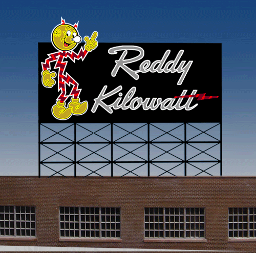 Reddy Kilowatt Animated Neon Billboard Sign N Scale 1160 Light Works 
