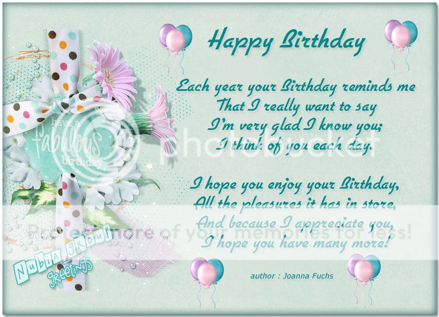 * Nubia_group Inspiration *: Birthday Card (8 - 9)