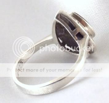 Vintage Silver Ring Black Onyx Marcasite Sterling 925 Teardrop Size 8 